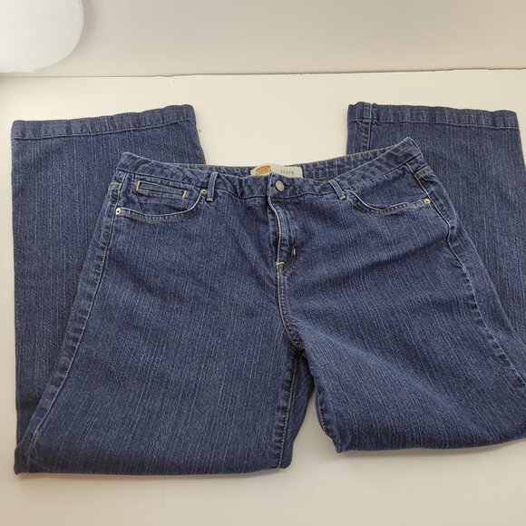 Route 66 Jeans Women's 18 Blue Denim Wide Leg Pants Vintage Stretch - Picture 12 of 13